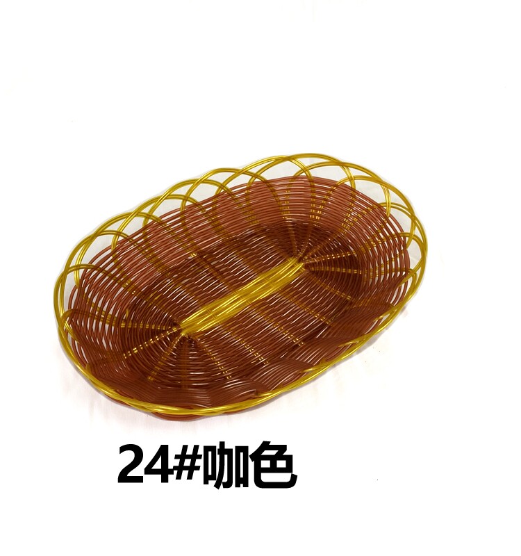 [10개 무료우송] 과일 가게 포도 만능 디스플레이 모조 등나무 바구니 슈퍼마켓 트레이 디스플레이 과일 바구니 과일 접시 바구니