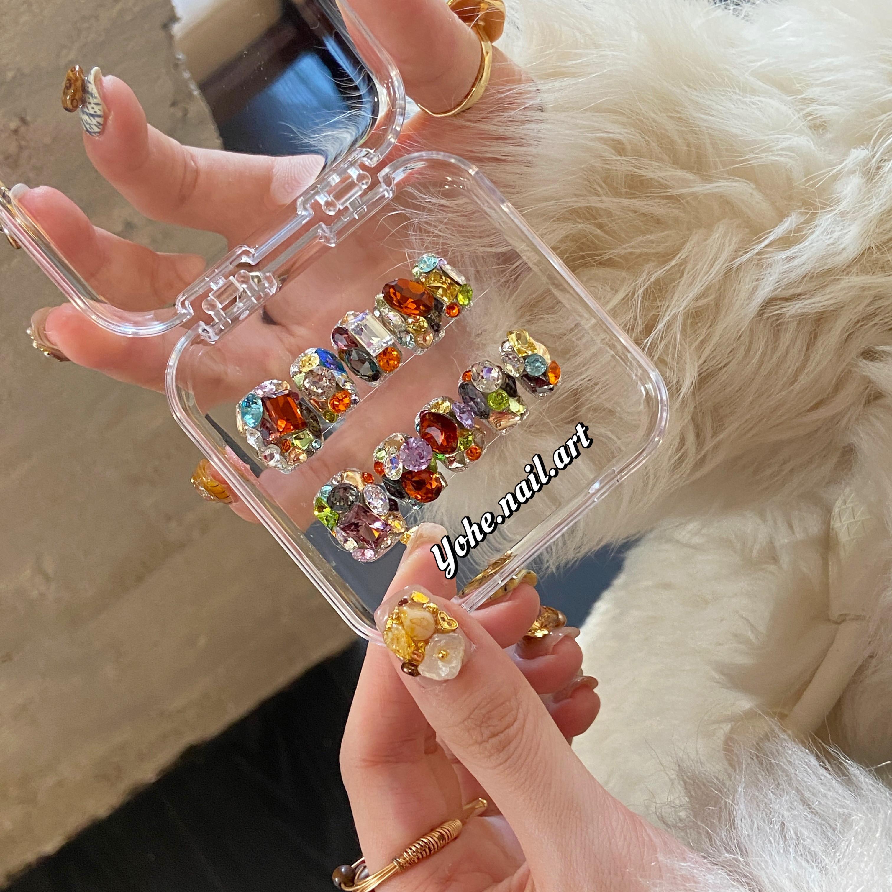 宥荷Studio 新年限定 马年满赚穿戴甲美甲定制假指甲手工定制短甲,彩妆/香水/美妆工具,穿戴甲/甲片,淘宝优惠券,粉丝福利购,淘宝优惠卷