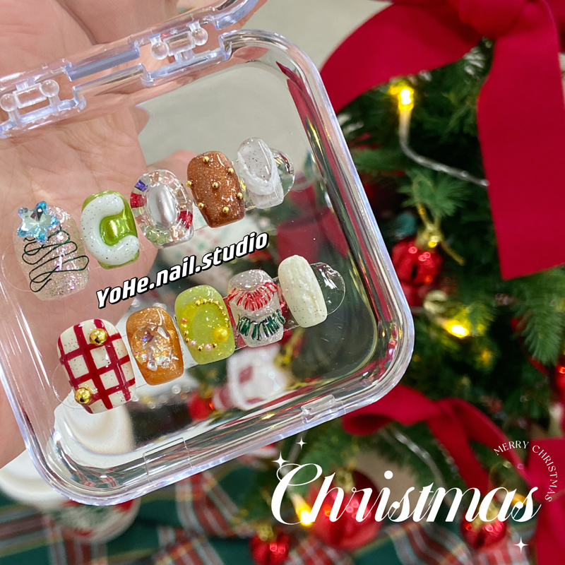 圣诞节限定INS小众穿戴甲