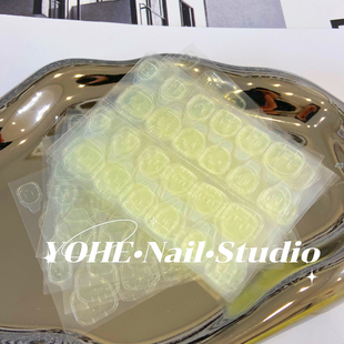 穿戴甲0.35mm超薄高粘度材料果冻胶黄胶24粒 解胶剂