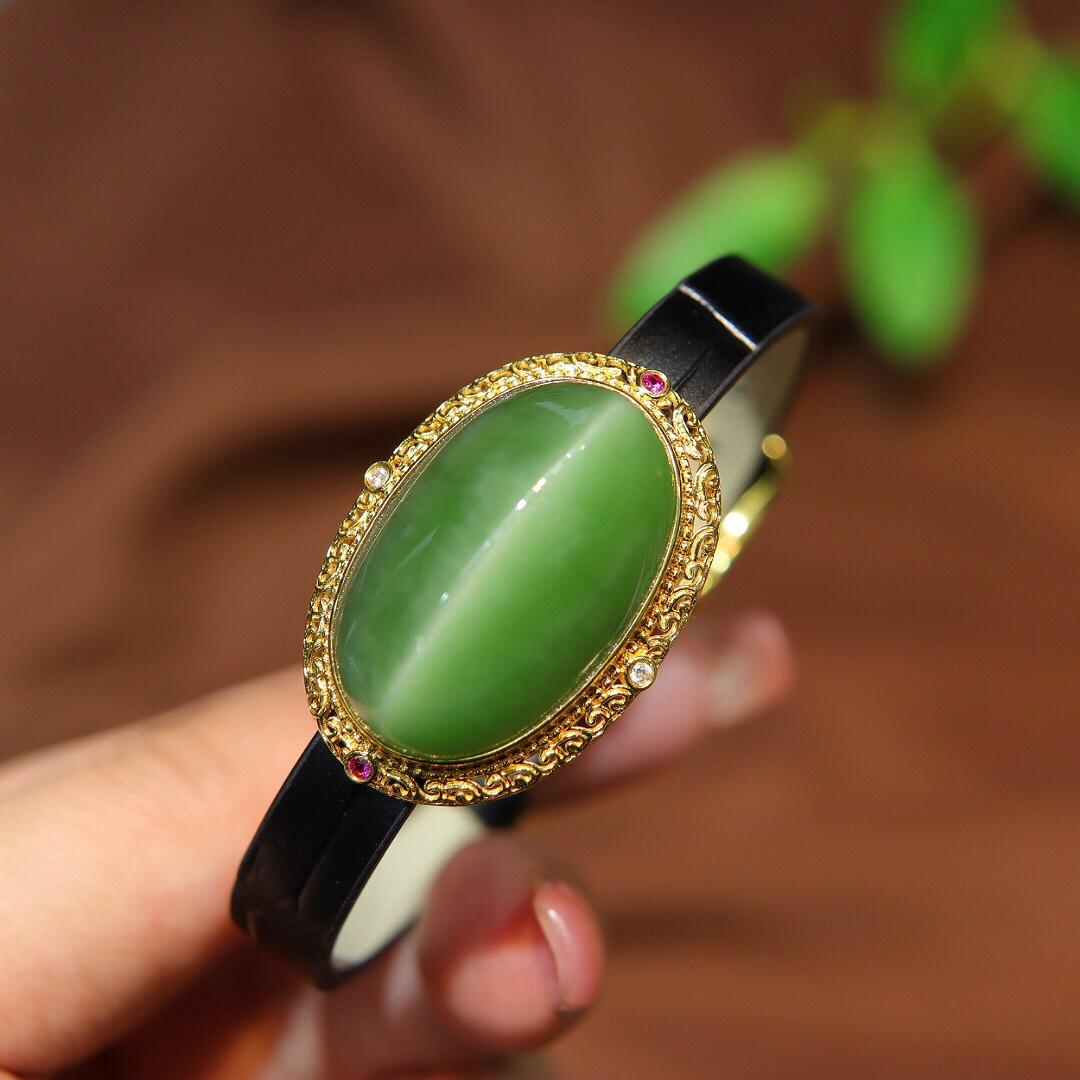 原创设计翡翠金镶玉项链送老婆