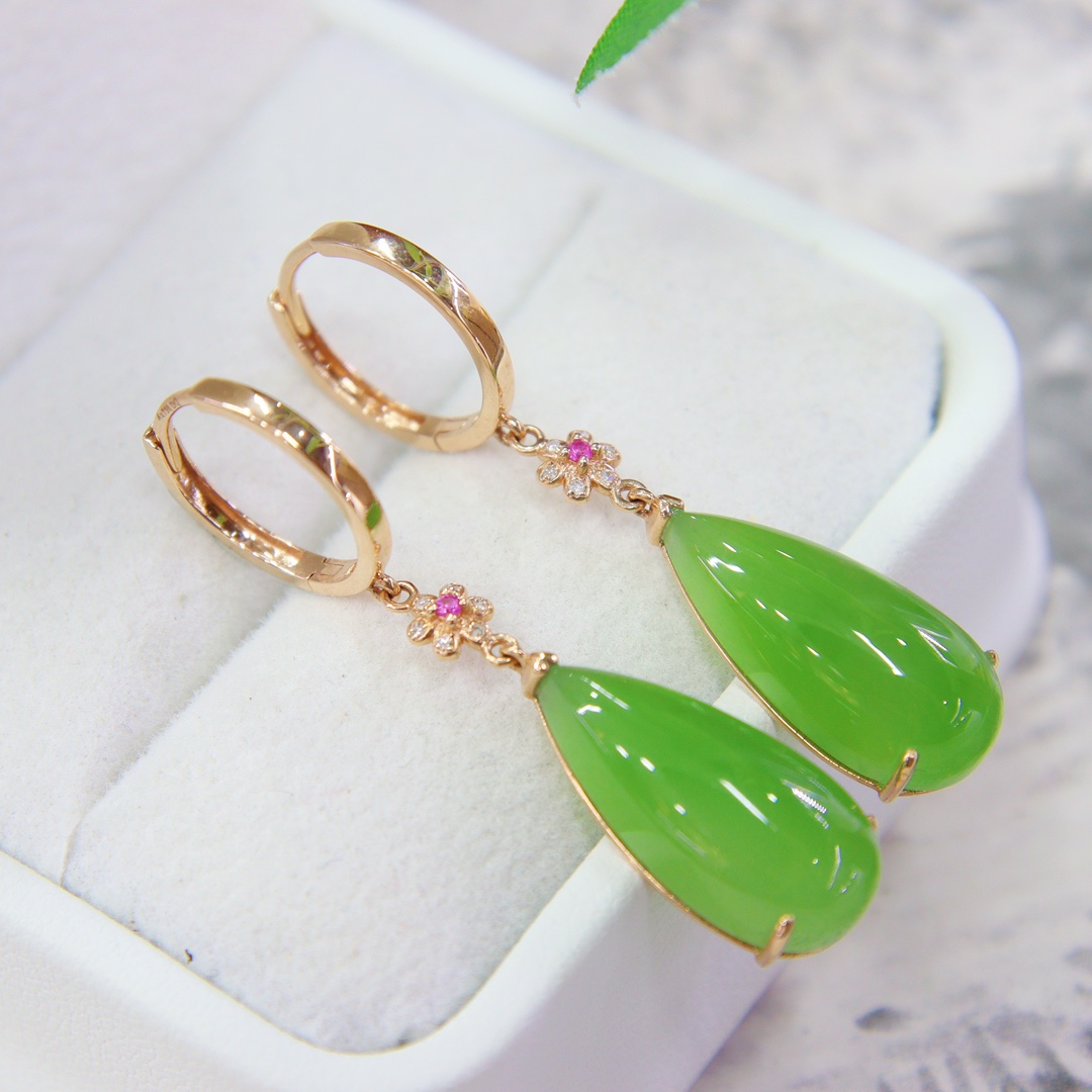 原创设计翡翠金镶玉送老婆