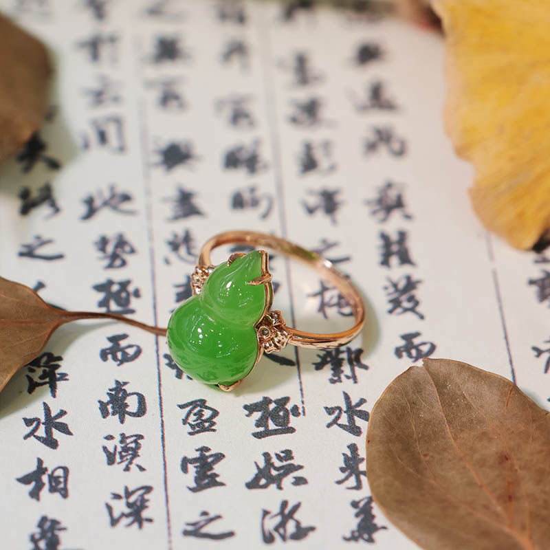 原创设计翡翠金镶玉项链送妈妈