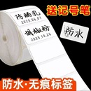 防油标签贴纸易撕不留胶自粘可写字防水分类标签贴可撕无痕便签贴