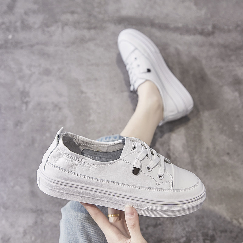 网红真皮小白鞋女2019春款软底韩版显瘦脚小百搭平底学生休闲板鞋在类目 女鞋, 低帮鞋中 - 来自Buy2taobao.com提供专业的淘宝代购服务