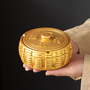 大号一本万利烟灰缸中式带盖防飞灰烟缸创意个性高级感办公室客厅