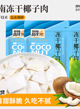 昌茂冻干椰子肉32g海南FD椰子角脆块干片解馋零食品三亚海口特产
