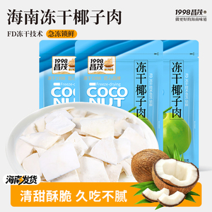 昌茂冻干椰子肉32g海南FD椰子角脆块干片解馋零食品三亚海口特产