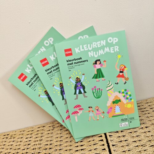 出口荷兰 HEMA园单多巴胺小人填色图册 大人小孩都能玩 - 封面