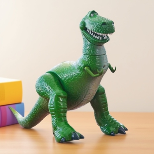 前爪可动 绿色抱抱龙公仔模型 会说英文原声 原装 出口美国乐园款