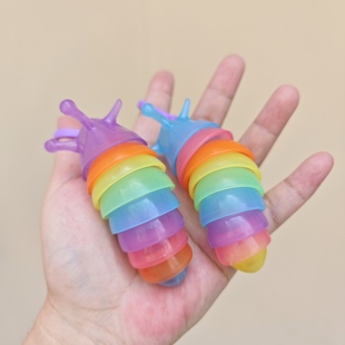 出口日本 原装胖乎乎软萌毛毛虫关节玩具挂件  仿真玩具 儿童玩具