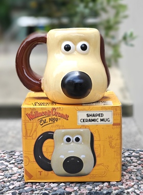 出口英国 WALLACE原单掌门狗 超厚实陶瓷水杯 马克杯 饮料杯