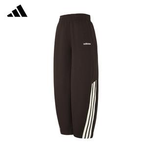 运动长裤 adidas阿迪达斯女裤 官方正品 新款 KC0290 宽松直筒阔腿裤