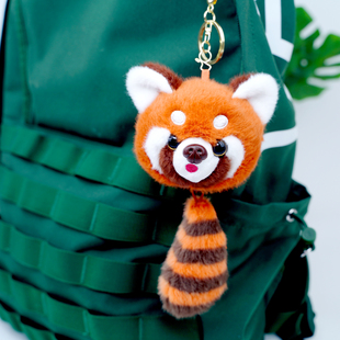 可爱拉伸正版小熊猫毛绒玩具小挂件萌背包挂饰成都旅游纪念品同款