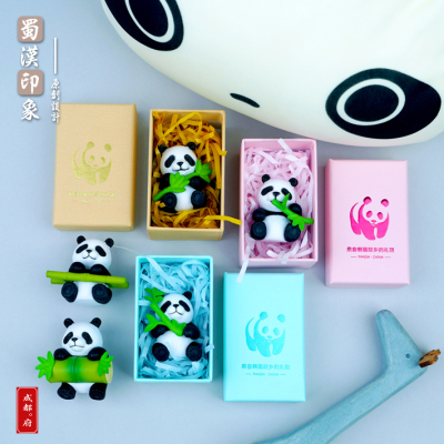 可爱熊猫冰箱贴立体旅游纪念品