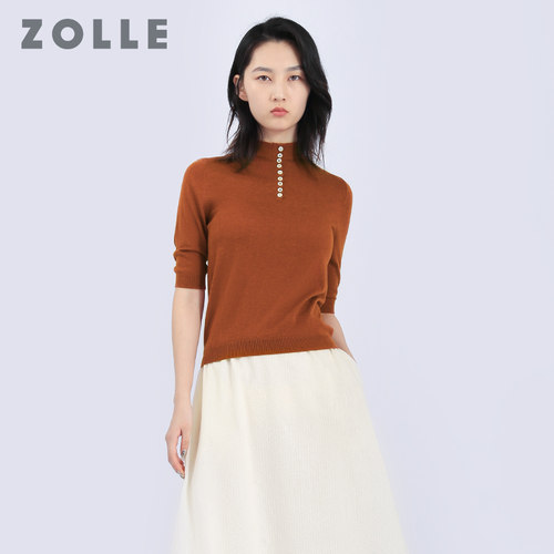 因为纯色简约百搭针织衫