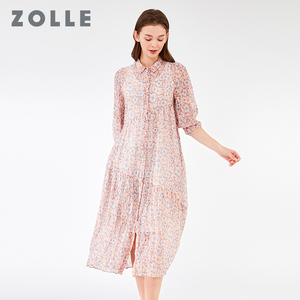 【原创花型】ZOLLE因为苎麻高腰显瘦连衣裙26春夏新品