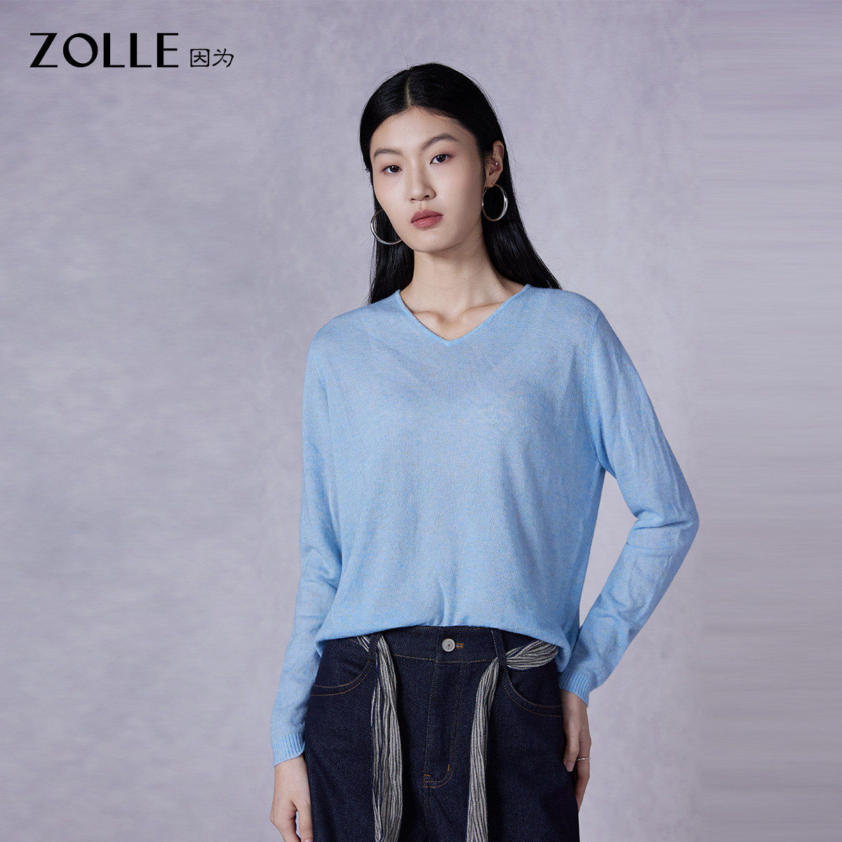 ZOLLE因为羊毛软糯清新感舒适宽松毛头套头针织衫25秋冬新品,女装/女士精品,毛针织衫,淘宝优惠券,粉丝福利购,淘宝优惠卷