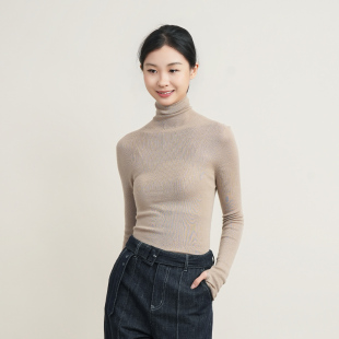 【羊毛】一体裁舒适亲肤套头内搭可外穿纯羊毛毛衫2春新品