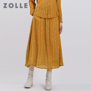 百搭A版 半身裙时尚 苎麻舒适中长款 显瘦女裙子 ZOLLE因为