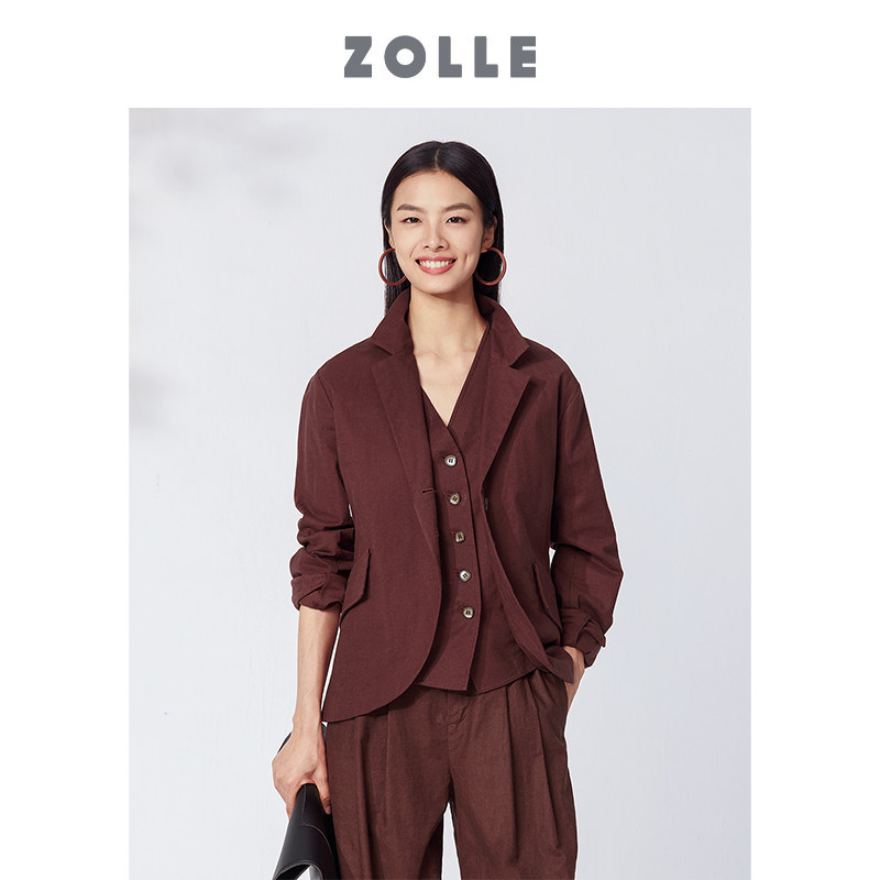 【ZOLLE因为】设计感通勤商务休闲百搭西装外套女上衣春夏