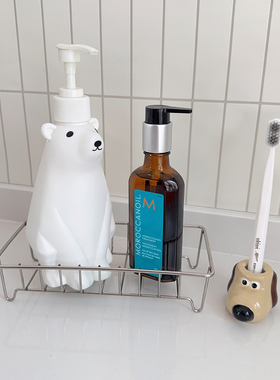 不锈钢日本博主同款厨房海绵沥水架浴室洗发水置物架洗洁精收纳篮