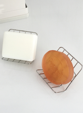 日本博主同款简约轻便香皂碟201不锈钢香皂托卫生间控水香皂架