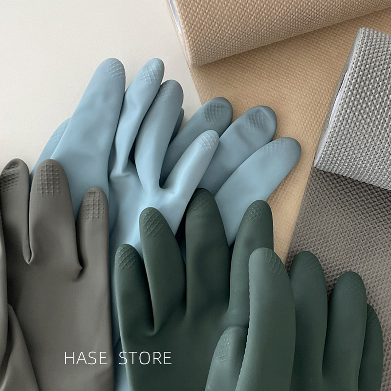 莫兰迪色乳胶洗碗手套