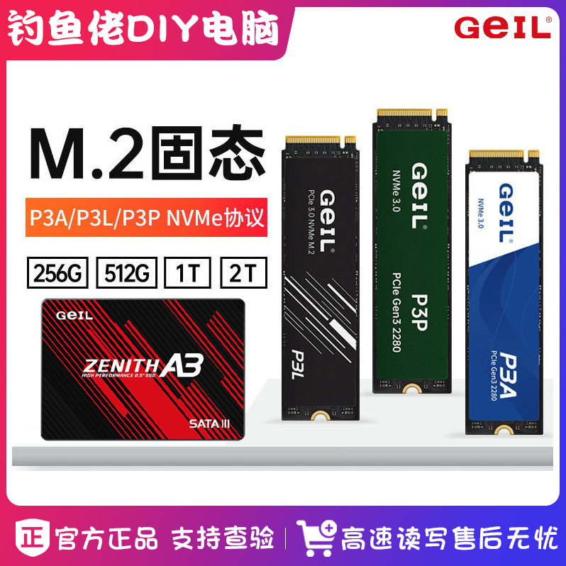 金邦 GeIL 固态硬盘240G/1TB/2TB SSD电脑台式机固态硬盘M.2 PCIe 电脑硬件/显示器/电脑周边 固态硬盘 原图主图