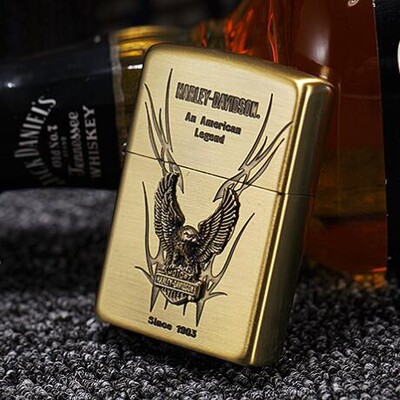 原装正品ZIPPO打火机 哈雷戴维森 纯铜展翅雄鹰 闪电小立鹰 正版