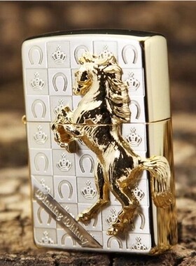 ZIPPO原装正品打火机 镀金骏马奔腾 金马 马蹄 马到成功 专柜正版