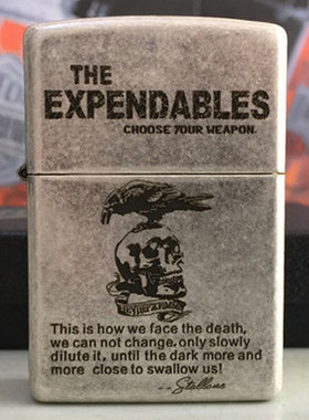 ZIPPO原装正品打火机 古银五面精细雕刻 敢死队伍 专柜正版限量版