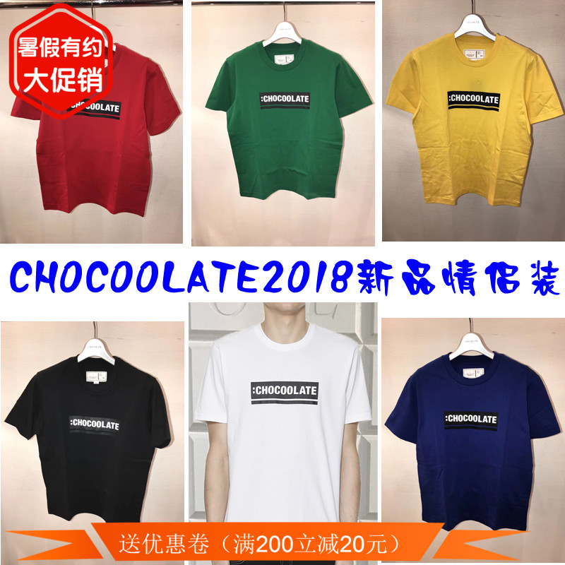 香港代購 chocoolate 18春夏 男女情侶校園時尚字母短袖T恤 1377