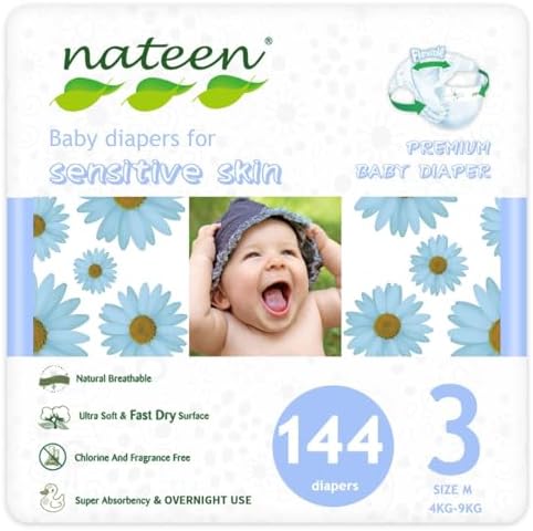 Nateen Premium Baby Diapers Size 3 Overnight Use Disposable 自行车/骑行装备/零配件 更多零件/配件 原图主图