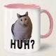 懵圈猫咪搞怪马克杯 礼物 HUH？问号脸趣味水杯创意陶瓷咖啡杯个性