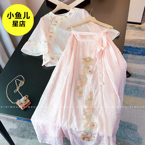 高端唐装改良古风汉服女装一整套2025夏季新中式千金气质甜美减龄