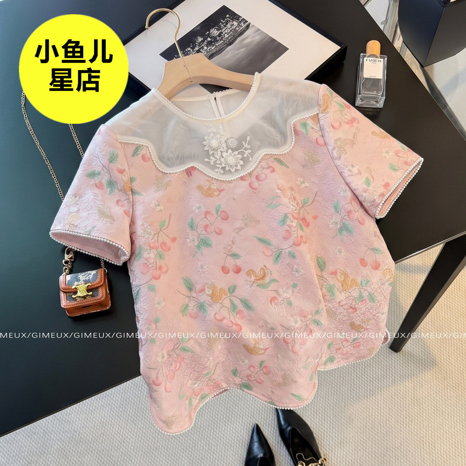 改良汉服新中式风蕾丝拼接提花上衣女2026夏季设计感气质休闲衬衫