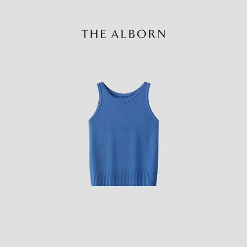 奥莉酱THE ALBORN· “时髦懒人”100%兰精天丝 人字纹肌理背心