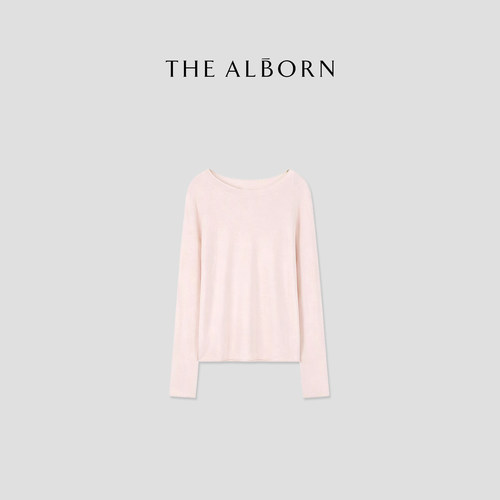 奥莉酱THE ALBORN·“感知秋意”16针水溶羊毛羊绒混纺极简针织衫