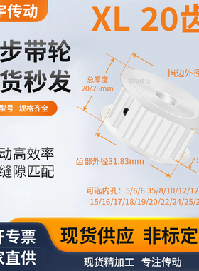 同步带轮XL20齿AF型齿宽16/21内孔4 5 6 6.35 8 1012维修齿同步轮