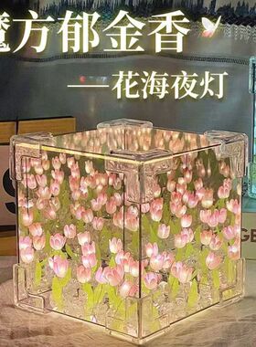 创意星空花海夜灯卧室摆件