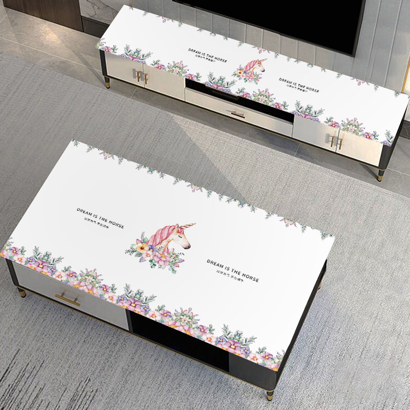 pvc软玻璃桌垫免洗防水餐桌茶几电视柜保护垫办公学习桌垫卡通图