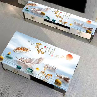 免洗防水pvc软胶垫新中式茶几防水垫餐桌保护垫电视柜台面防尘垫