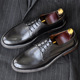 牛皮婚鞋 手工真皮男士 潮流圆头德比鞋 英伦软皮男鞋 商务正装 皮鞋