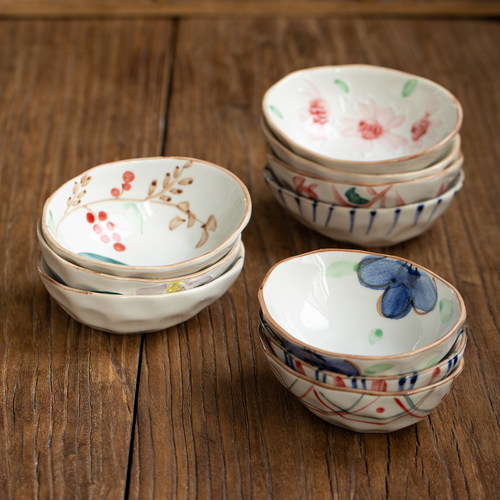 日式樱花陶瓷餐具蘸料碟骨碟菜盘