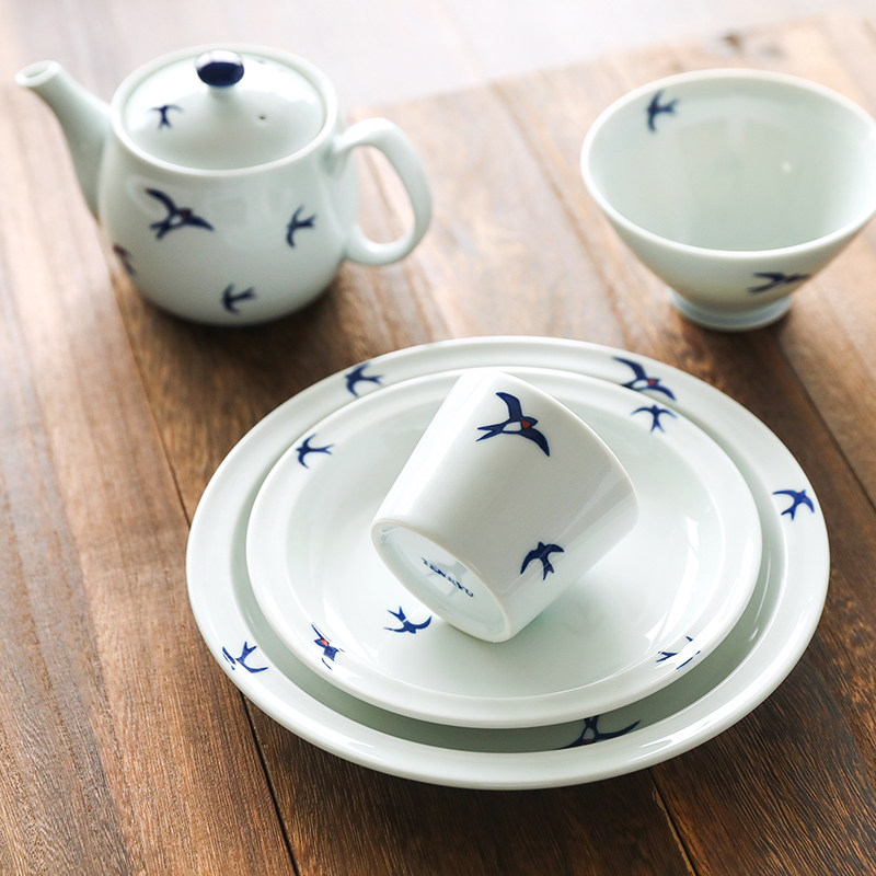 日本制波佐见烧燕子图ins陶瓷
