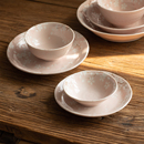 日本进口美浓烧粉樱花陶瓷碗盘餐具日式 米饭碗菜盘骨碟早餐盘汤碗