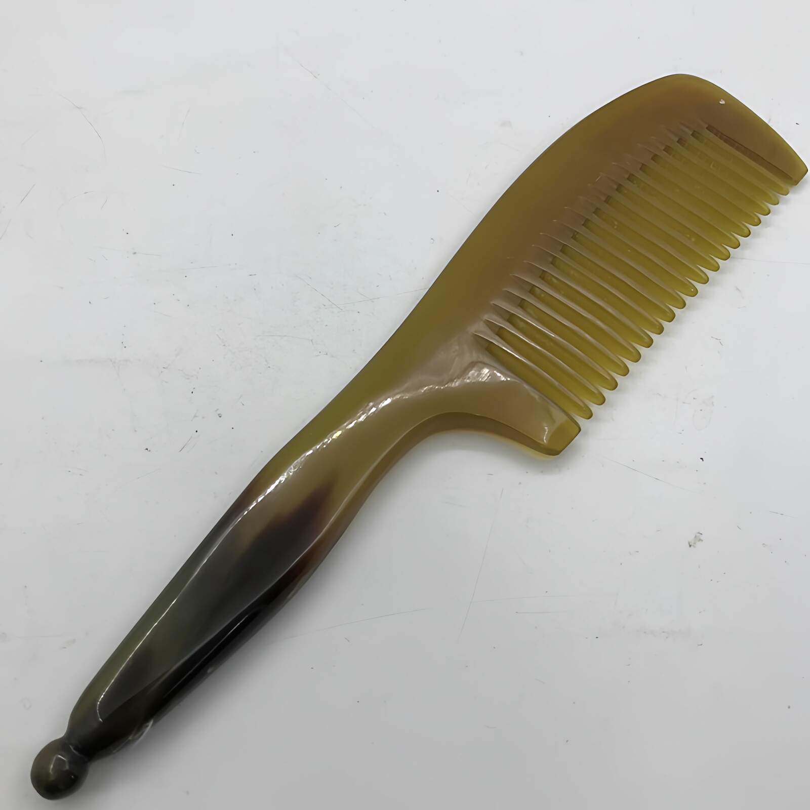 17厘米黄牛角梳点穴梳头双用梳子正品纯天然防脱发按摩头部