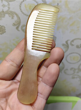 12厘米中柄通透羊角梳
