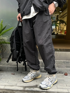 Ben Steven 防撕裂户外抽绳橡筋伸缩腰头休闲收口束脚男女长裤潮